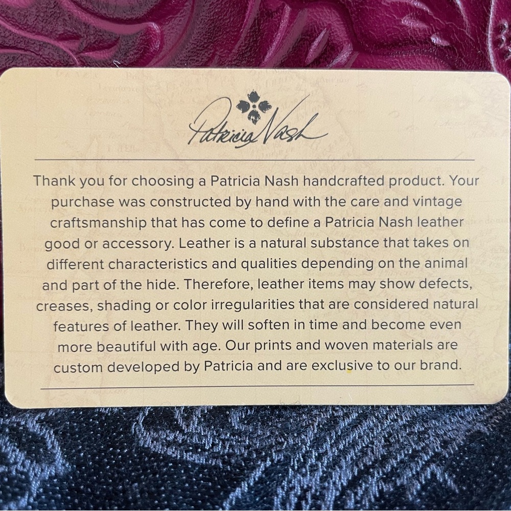 Patricia Nash Tooled Leather Cassini Wristlet - Picture 14 of 15